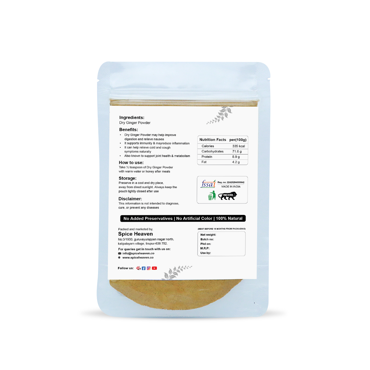 Dry Ginger Ecom 01 Dry Ginger Powder - Spice Heaven