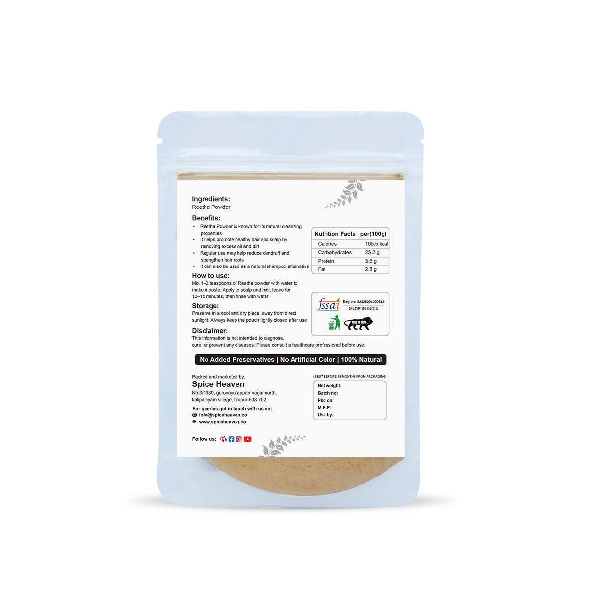 Reetha Ecom 01 Reetha Powder - Spice Heaven