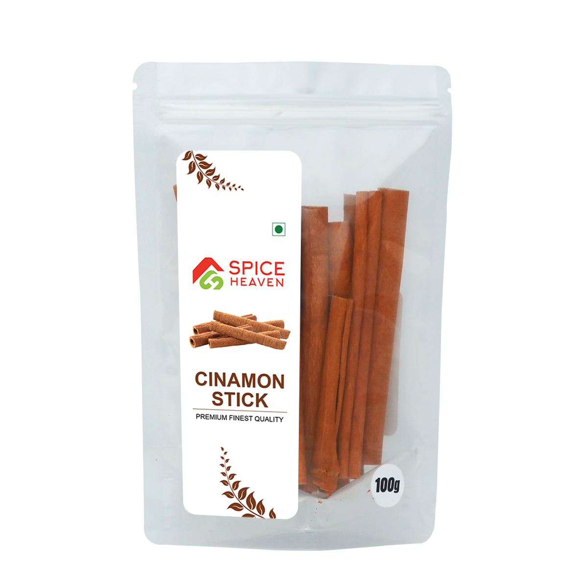 Spice Heaven Premium Cinnamon Sticks 100g | 100% Natural Dalchini | Whole Ceylon Cinnamon | No Preservatives, No Artificial Color | Aromatic & Healthy Indian Spice for Cooking, Tea & Baking