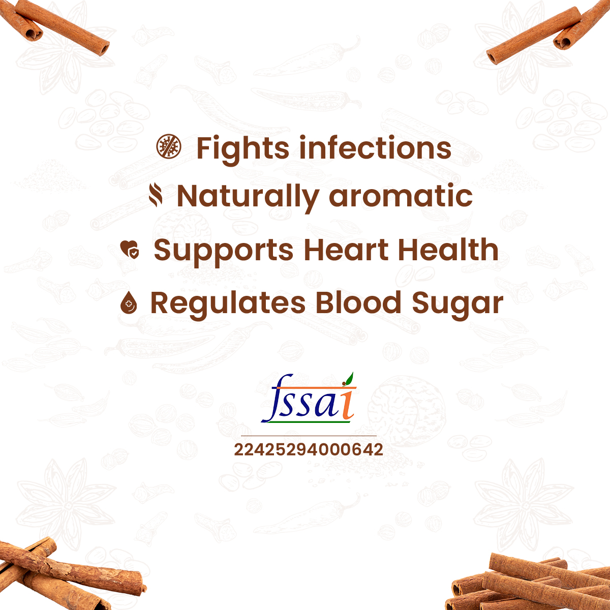 Spice Heaven Premium Cinnamon Sticks 100g | 100% Natural Dalchini | Whole Ceylon Cinnamon | No Preservatives, No Artificial Color | Aromatic & Healthy Indian Spice for Cooking, Tea & Baking