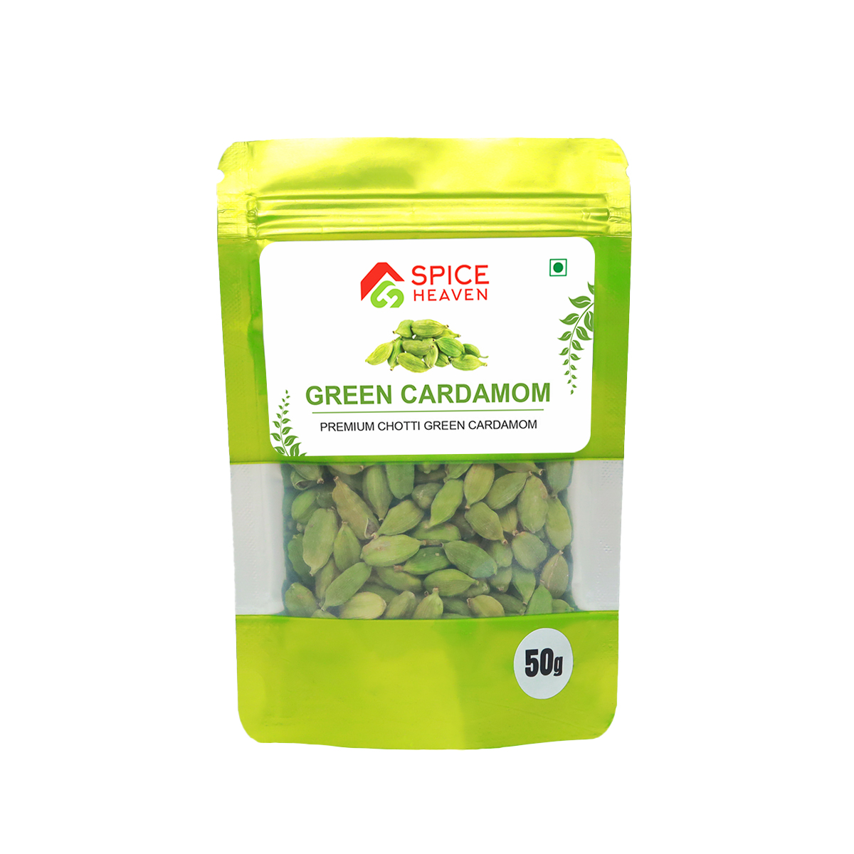 Spice Heaven Premium Green Cardamom 25g | Elaichi | 100% Natural Whole Spice for Tea, Sweets & Curries | Aids Digestion & Freshens Breath | Rich in Antioxidants
