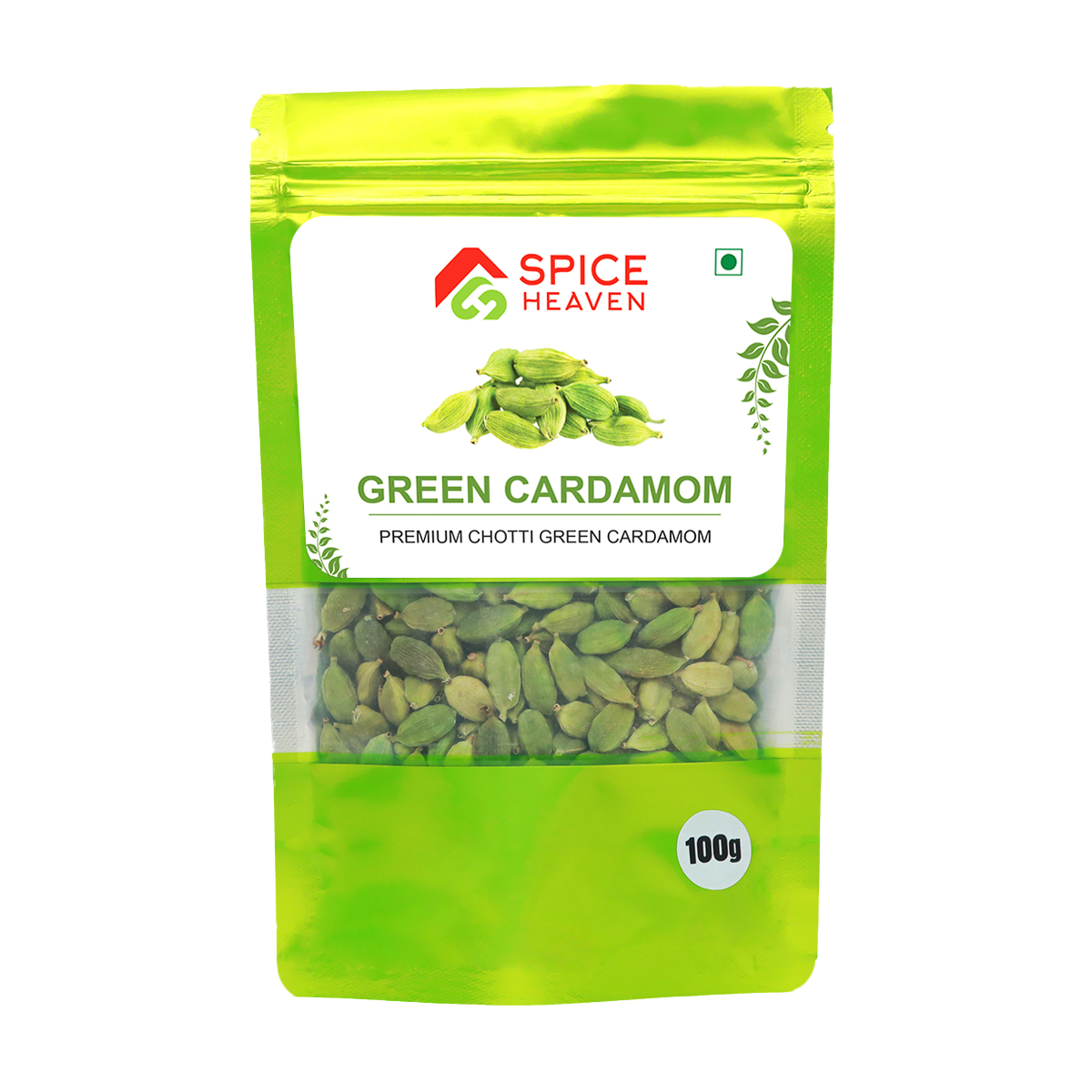 Spice Heaven Premium Green Cardamom 25g | Elaichi | 100% Natural Whole Spice for Tea, Sweets & Curries | Aids Digestion & Freshens Breath | Rich in Antioxidants