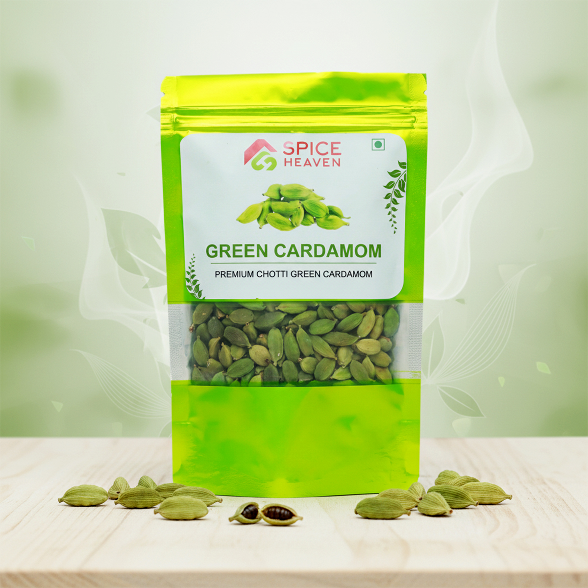 Spice Heaven Premium Green Cardamom 25g | Elaichi | 100% Natural Whole Spice for Tea, Sweets & Curries | Aids Digestion & Freshens Breath | Rich in Antioxidants