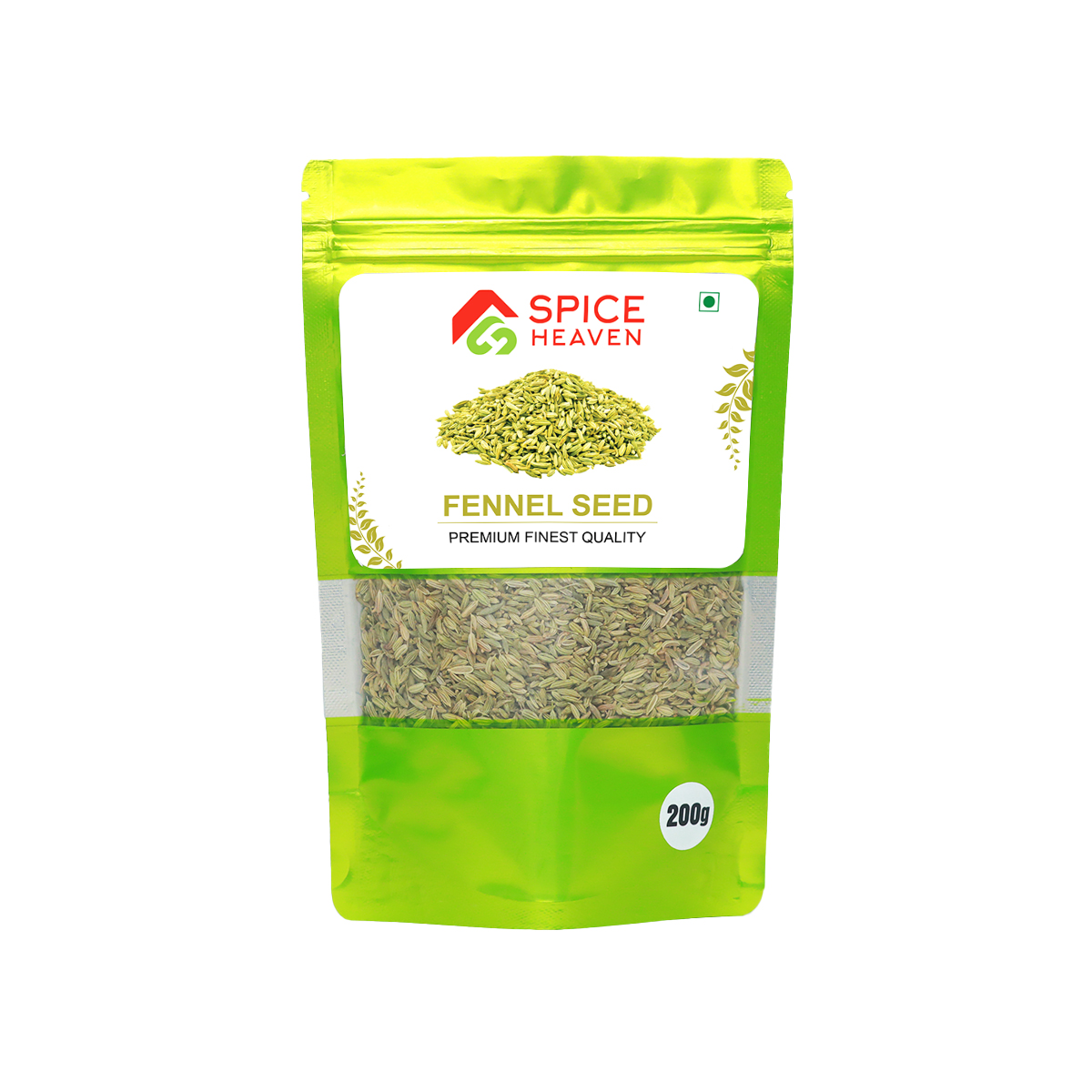 Spice Heaven Premium Fennel Seeds 200g | 100% Natural Saunf | Whole Dried Saunf for Digestion & Mouth Freshener | Rich in Fiber & Vitamins | No Preservatives | FSSAI Certified | Made in India