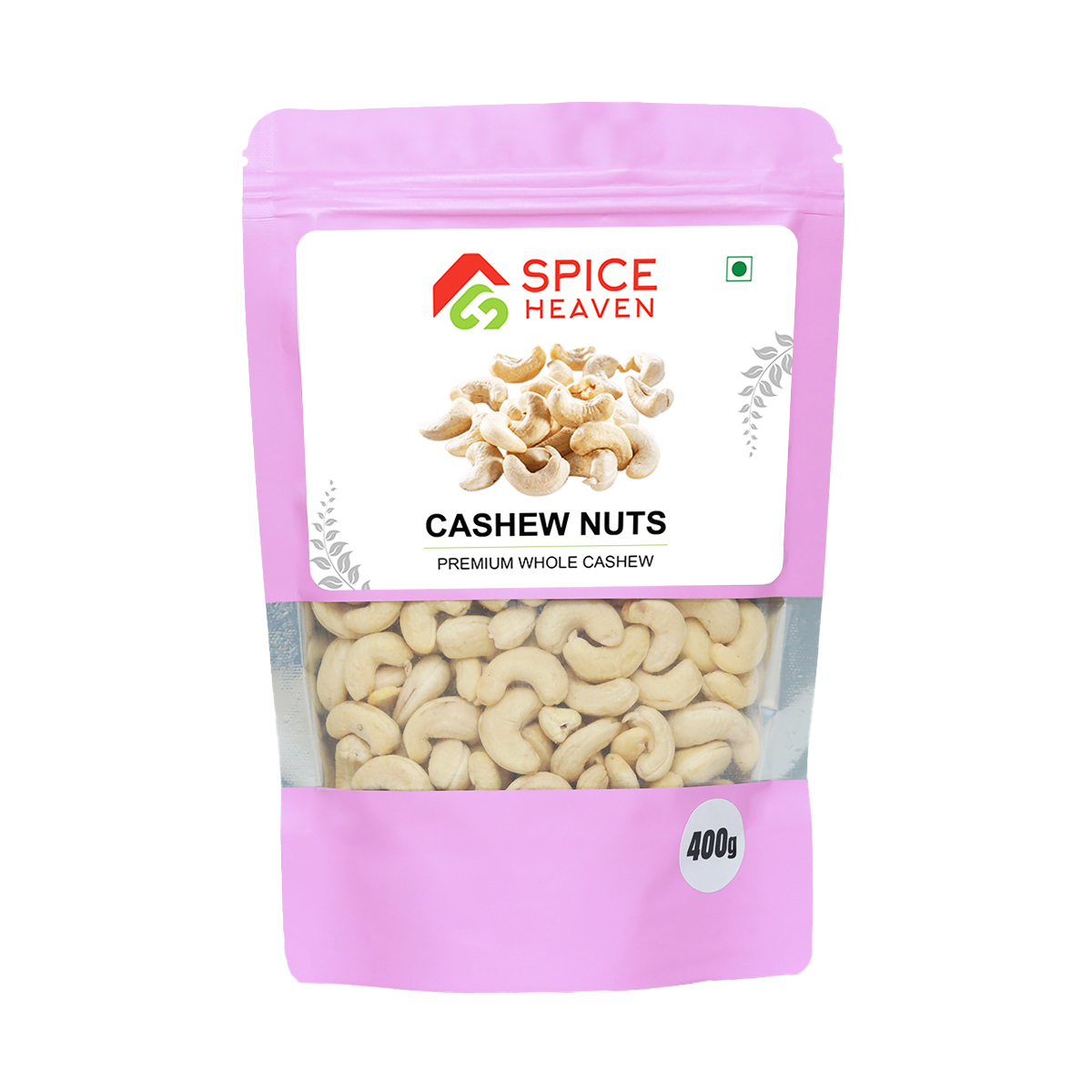 Spice Heaven Premium whole Cashew Nuts | 100% Natural | Rich in Protein & Minerals | Immunity Booster | Healthy Snack for Energy | No Preservatives | FSSAI Certified | Made in India